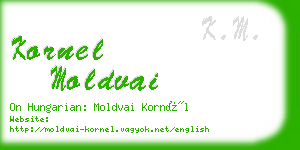 kornel moldvai business card